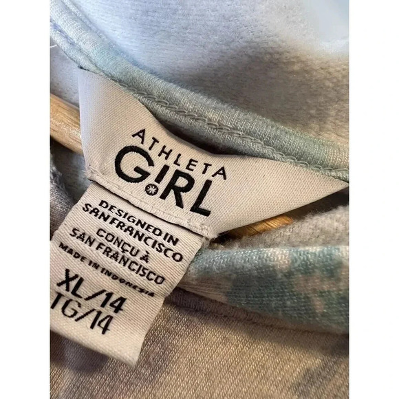 ATHLETA GIRL LUMI MULTI YOUR ELEMENT 2.0 HOODIE SWEATSHIRT Sz XL - 14 Tie Dye - Picture 3 of 6